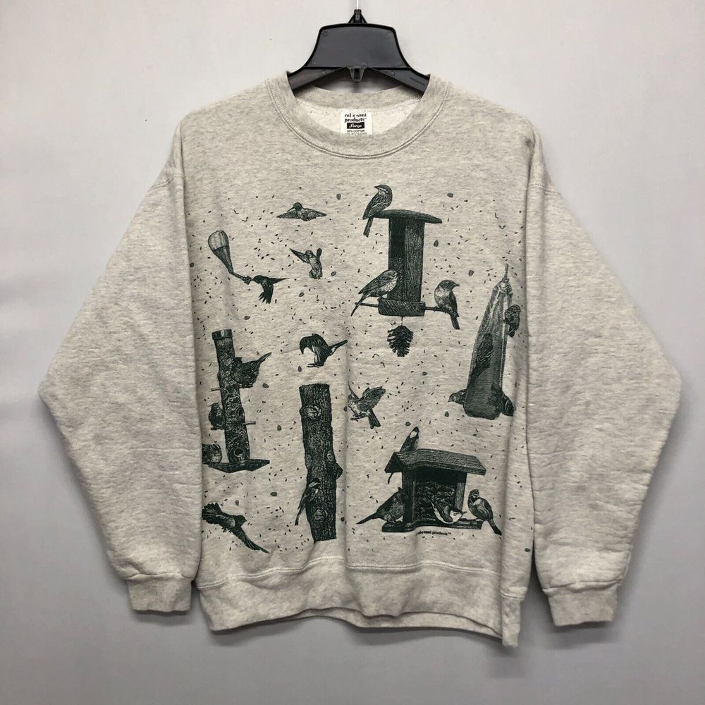 REL-E-VANT  Vintage Bird House Crew Sweatshirt